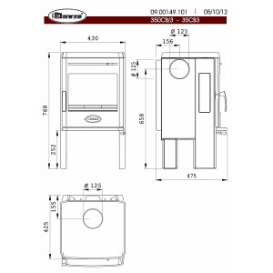 Печь-камин Dovre 350 CB3