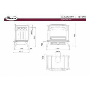 Печь-камин Dovre 750GM