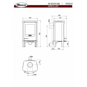 Печь-камин Dovre ASTRO 2/L-BL