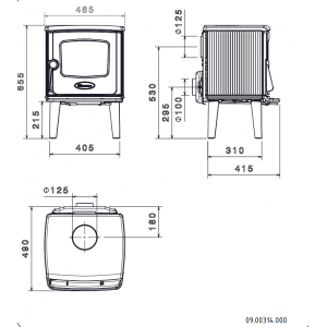 Печь-камин Dovre 325CB