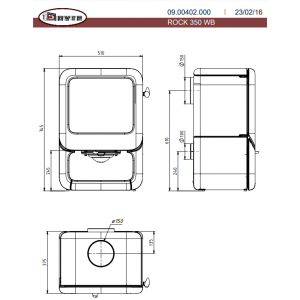 Печь-камин Dovre ROCK350WB