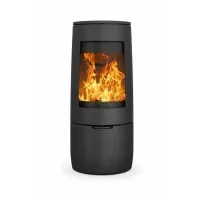 Печь-камин Dovre BOLD 400, дровяная, дизайнерская, на подставке с изогнутым стеклом