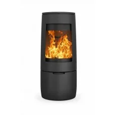 Печь-камин Dovre BOLD 400, дровяная, дизайнерская, на подставке с изогнутым стеклом