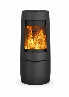Печь-камин Dovre BOLD 400, дровяная, дизайнерская, на подставке с изогнутым стеклом