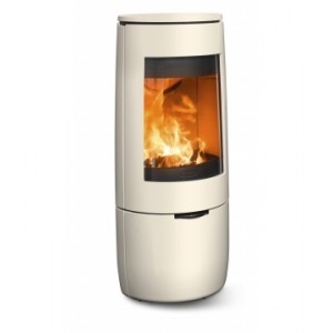 Печь-камин Dovre BOLD 400 E8, дровяная, дизайнерская, на подставке с изогнутым стеклом