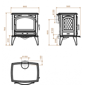 Печь-камин Dovre 640WD