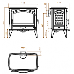 Печь-камин Dovre 760WD