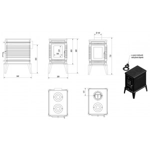 Отопительная печь Kratki Koza K10