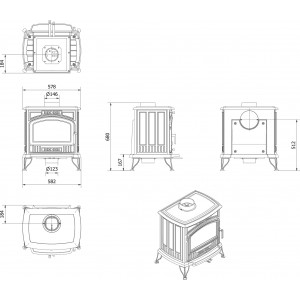 Отопительная печь Kratki Koza K6 Eco