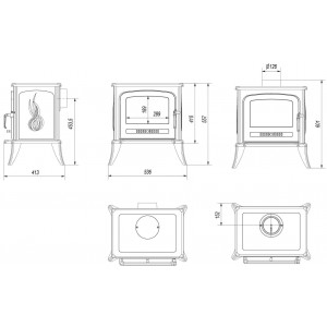 Отопительная печь Kratki Koza K7
