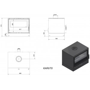 Печь-камин Kratki Kari 70