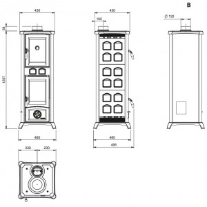 Печь-камин La Nordica Gemma Forno Elegance 5.0 Bianco Infinity (Белый)