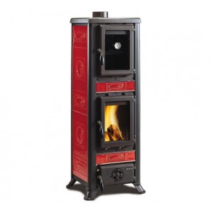 Печь-камин La Nordica Fulvia Forno Liberty Bordeaux (Нордика Фульвия с духовкой Бордовый)