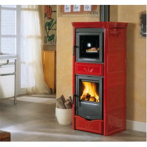 Печь-камин La Nordica Nicoletta Forno Evo Bordeaux (Бордовый)
