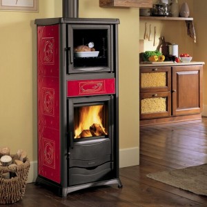 Печь-камин La Nordica Rossella Plus Forno Evo Liberty Bordeaux (Бордовый)