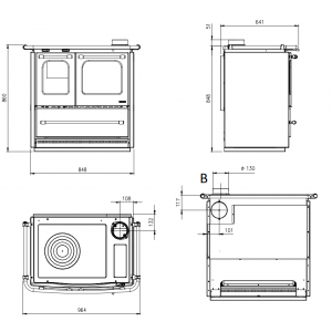 Отопительно-варочная печь La Nordica Sovrana Easy Evo 2.0 Cappuccino