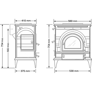Печь-камин Vermont Castings DutchWest small (Вермонт Кастингс Дачвест маленькая)