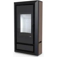 Печь-камин Defro Home Ignis, коричневая сталь