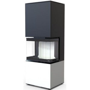 Печь-камин Defro Home Intra XSM C VER Compact 1, белая сталь