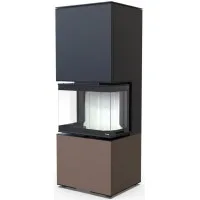 Печь-камин Defro Home Intra XSM C VER Compact 1, коричневая сталь