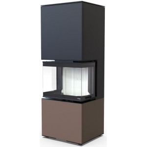 Печь-камин Defro Home Intra XSM C VER Compact 1, коричневая сталь