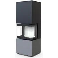 Печь-камин Defro Home Intra XSM C VER Compact 1, серая сталь