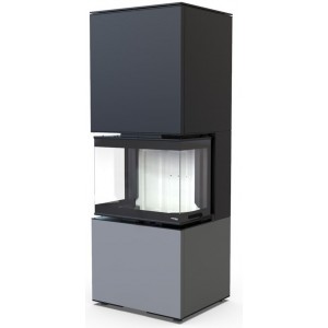 Печь-камин Defro Home Intra XSM C VER Compact 1, серая сталь