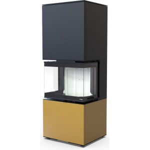 Печь-камин Defro Home Intra XSM C VER Compact 1, золотая сталь