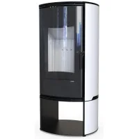 Печь-камин Defro Home Orbis Log, белая сталь