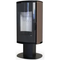 Печь-камин Defro Home Orbis Top, коричневая сталь