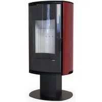 Печь-камин Defro Home Orbis Top, красная сталь