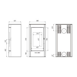 Печь-камин Defro Home Orti