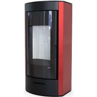 Печь-камин Defro Home Orti, красная сталь