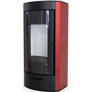 Печь-камин Defro Home Orti, красная сталь