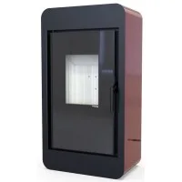 Печь-камин Defro Home Pico, красная сталь