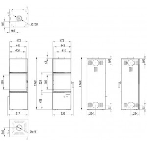Печь-камин Defro Home Quadroom