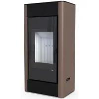 Печь-камин Defro Home Solum, коричневая сталь