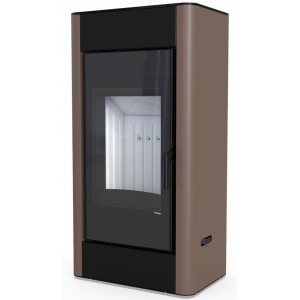 Печь-камин Defro Home Solum, коричневая сталь