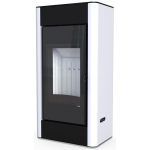 Печь-камин Defro Home Solum, белая сталь