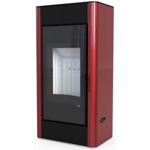 Печь-камин Defro Home Solum, красная сталь