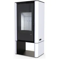 Печь-камин Defro Home Solum Log, белая сталь