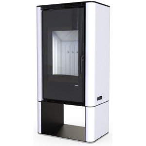 Печь-камин Defro Home Solum Log, белая сталь
