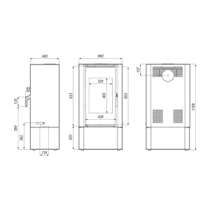 Печь-камин Defro Home Solum Log