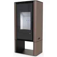 Печь-камин Defro Home Solum Log, коричневая сталь