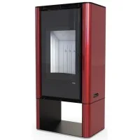 Печь-камин Defro Home Solum Log, красная сталь
