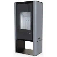 Печь-камин Defro Home Solum Log, серая сталь