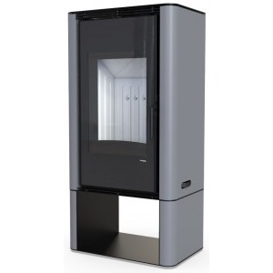 Печь-камин Defro Home Solum Log, серая сталь