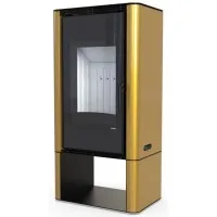 Печь-камин Defro Home Solum Log, золотая сталь