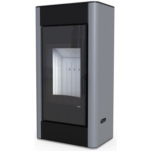 Печь-камин Defro Home Solum, серая сталь