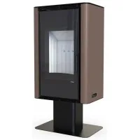 Печь-камин Defro Home Solum Top, коричневая сталь